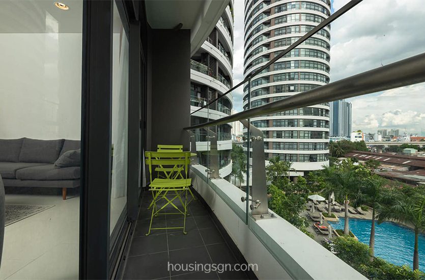 BT01104 | 70SQM 1BR APARTMENT FOR RENT WITH STREET VIEW BALCONY IN CITY GARDEN, BINH THANH