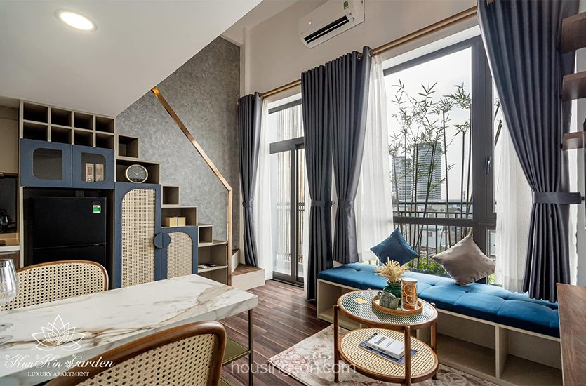 BT0197 | UNIQUE AND LUXURIOUS 1-BR DUPLEX APARTMENT FOR RENT IN THE HEART OF BINH THANH DISTRICT