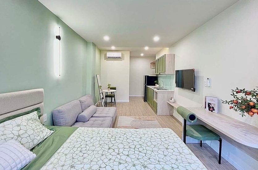 0100129 | LOVELY STUDIO SERVICED APARTMENT FOR RENT IN NGUYEN CU TRINH WARD, DISTRICT 1